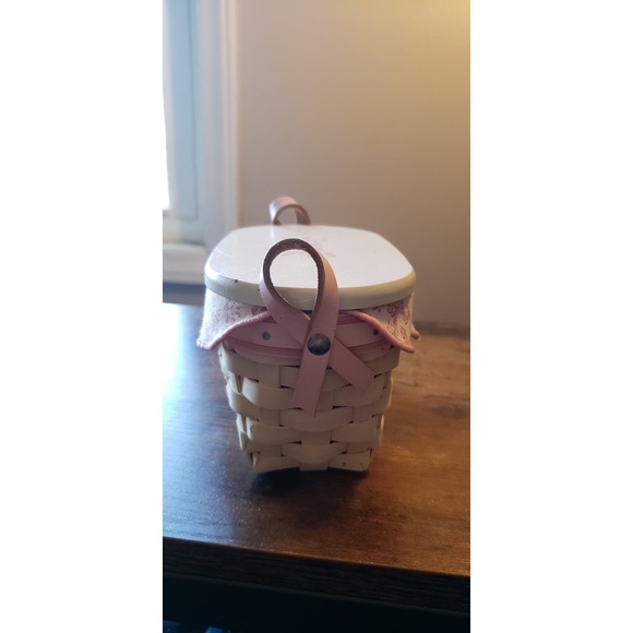 Longaberger Oval Basket - W/ White Wash - Signed MSB 2005 - Horizon of Hope - Picture 4 of 12